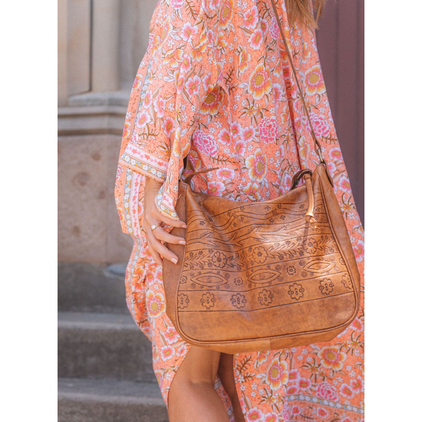 Wildflowers Rustic Slouch Bag SALE $189 now $100